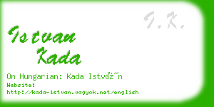 istvan kada business card